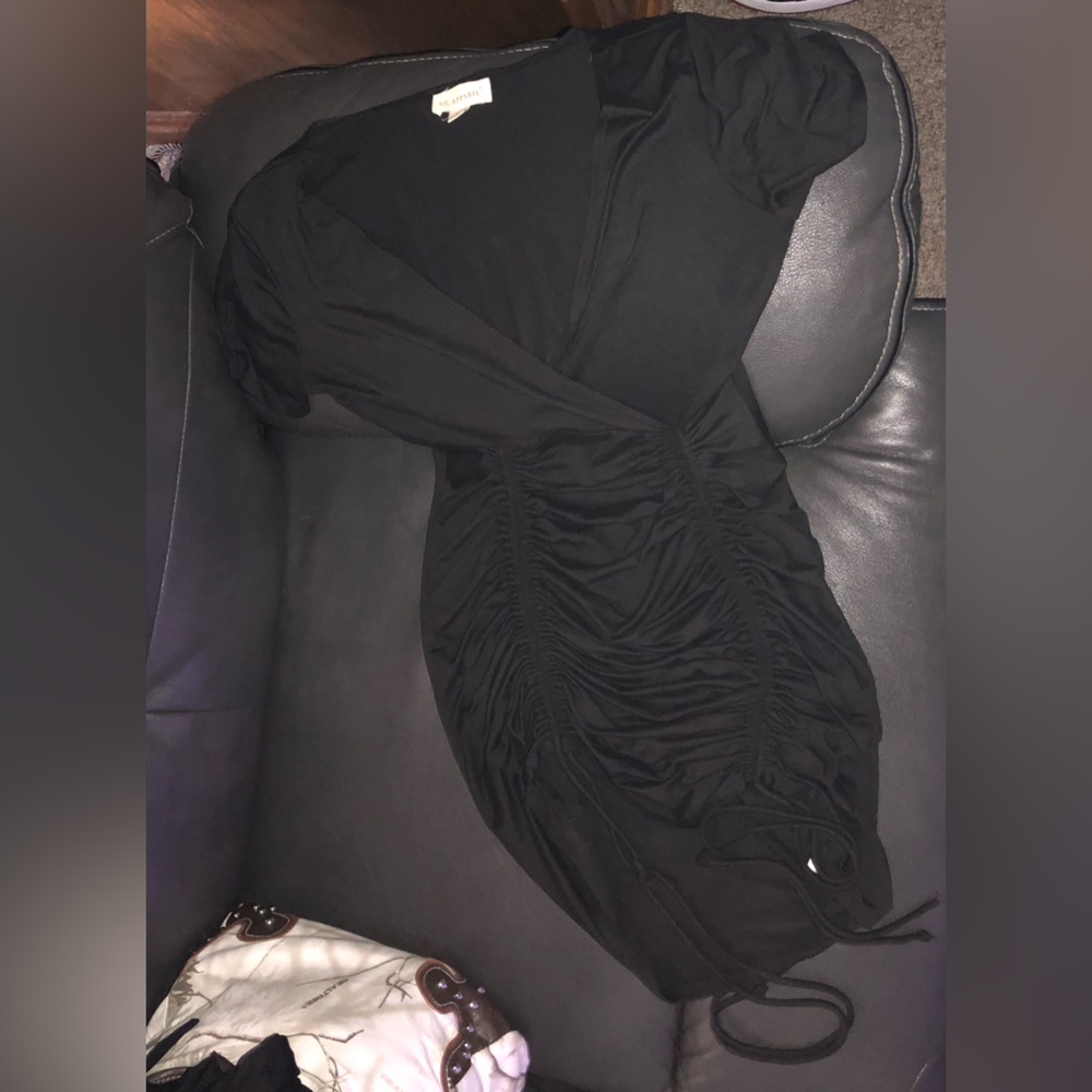 Black short tight dress